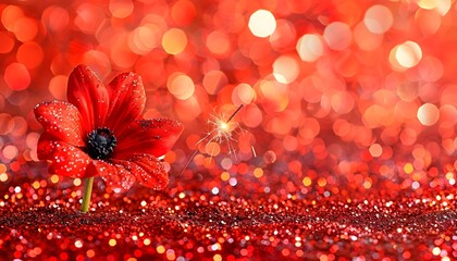 Wall Mural - New Year sparkler against a bokeh background