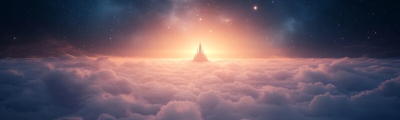 Poster - A breathtaking sunrise illuminating clouds, creating a surreal, dreamlike landscape.