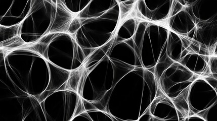 Canvas Print - abstract white network on black. modern digital background for creative projects.