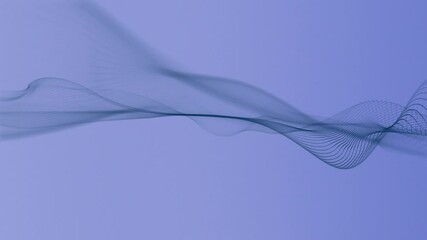 Wall Mural - abstract blue wave flow background loop