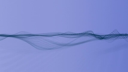 Wall Mural - abstract blue wave flow background loop