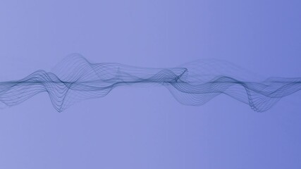 Wall Mural - abstract blue wave flow background loop