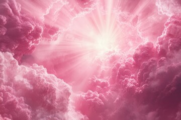 Wall Mural - beautiful pink skies on a sunny day, scenic aesthetic photography