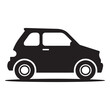 © Design Point - Black Car Silhouette Icon – Front View Minimalist Vehicle Symbol