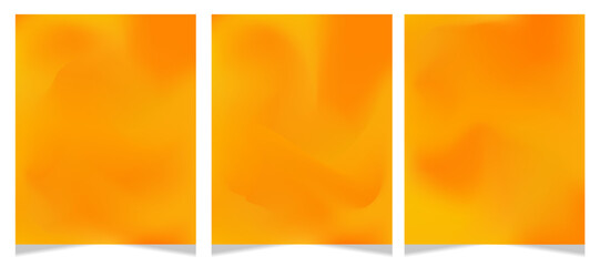 Abstract orange gradient vector background. set