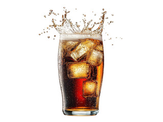 Wall Mural - Icecold cola in a glass, refreshing summer beverage refreshing