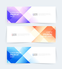 Wall Mural - geometric banner design with vector presentation template.
