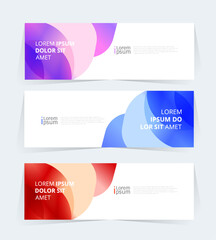 Wall Mural - geometric banner design with vector presentation template.