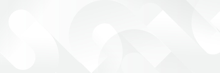 Wall Mural - abstract white geometric banner design background.