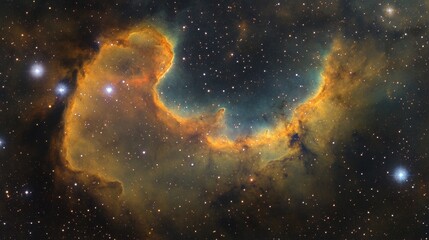 Wall Mural - Galaxy Background, with Stars and colorful Nebula Clouds. Outer Space Astronomy image showing an Interstellar Celestial view of the Cosmos 