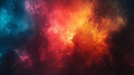 Wall Mural - Galaxy Background, with Stars and colorful Nebula Clouds. Outer Space Astronomy image showing an Interstellar Celestial view of the Cosmos 