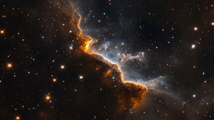 Wall Mural - Galaxy Background, with Stars and colorful Nebula Clouds. Outer Space Astronomy image showing an Interstellar Celestial view of the Cosmos 