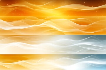Wall Mural - Abstract design with flowing waves and colorful gradients in bands