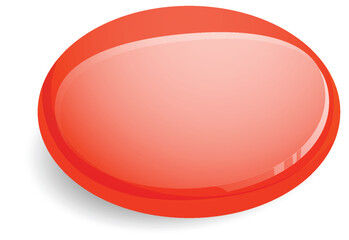 Wall Mural - Glossy Red Button Vector Illustration