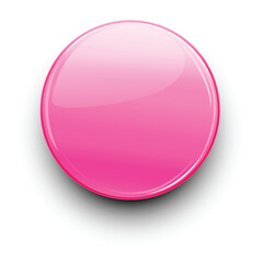 Wall Mural - Glossy Pink Button Vector Illustration