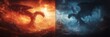 © Otseira - versus wallpaper, heaven and hell, good vs evil, light and darkness background, for match competition