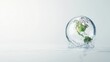 © Sangsung - Glass globe with water splashes showcasing North America continent
