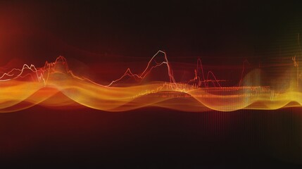 Leinwandbilder - A digital line graph showing financial trends and market analysis, with a glowing gradient background, highlighting key data points.