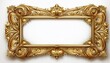 © Christopher - empty gold ornate texture design picture photo frame isolated on pure white background