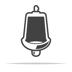 Wall Mural - restroom urinal toilet icon transparent vector isolated
