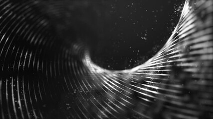 Wall Mural - monochrome particle galaxy - 4k ethereal video loop on dark void