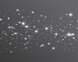 Wall Mural - bright glowing sparkles on a transparent background, resembling a starry or glittering effect