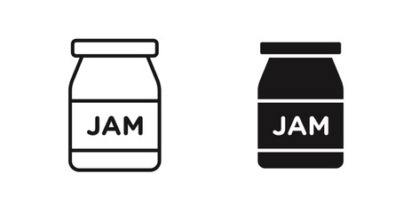 Poster - Jam vector icon set in black color.