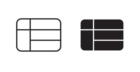 Poster - Table layout vector icon set in black color.