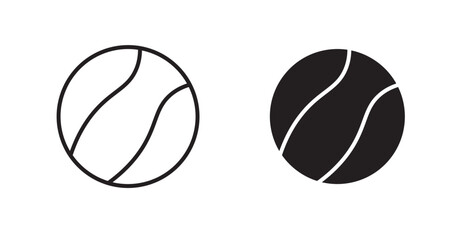 Poster - Tennis vector icon set in black color.