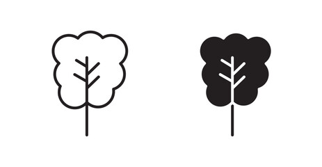 Poster - Tree free vector icon set in black color.