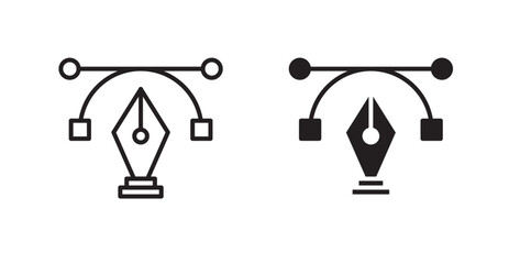 Poster - Vector vector icon set in black color.