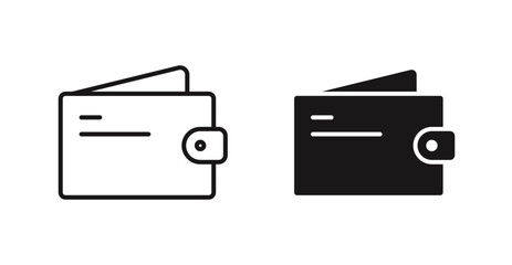 Poster - Wallet vector icon set in black color.