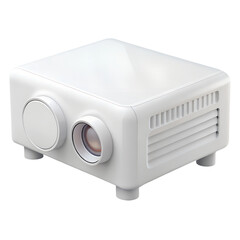 Wall Mural - white projector. 3d rendering isolated on white background. cartoon plastic style icon