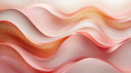 Wall Mural - abstract artistic composition features flowing waves of color