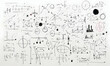 © sakulkarn - Abstract Handwritten Mathematical Diagrams on Whiteboard Surface