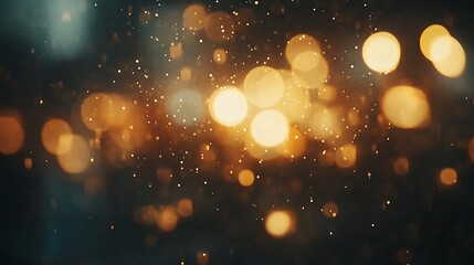 Wall Mural - A blurred background of glowing orbs and particles creating a dreamy atmosphere.