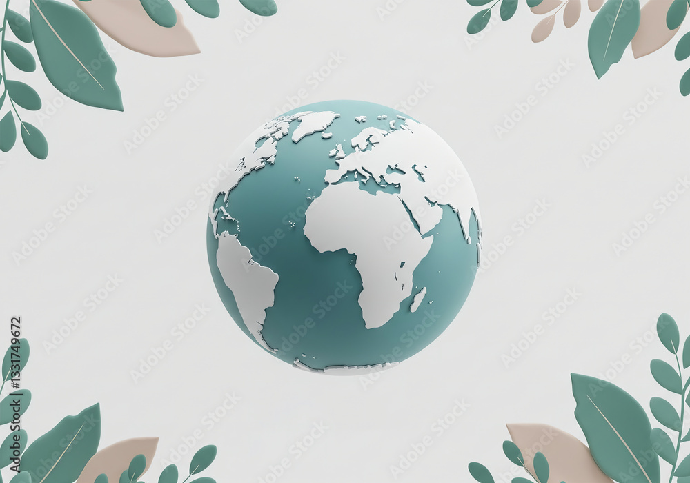 Our power, our planet. Earth day 2025 3d concept background. Ecology ...
