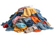 © Dee - Colorful Pile of Clothes on a White Background for Cleanup Concept