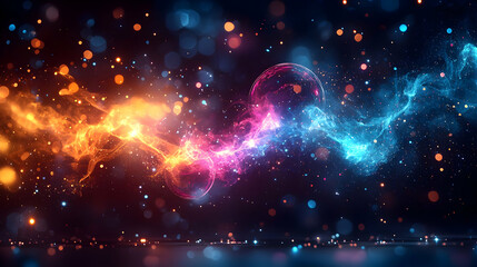 Wall Mural - Abstract Glowing Spiral Energy Flow Background