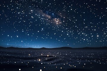 Wall Mural - radiant stars dotted across a dark night sky