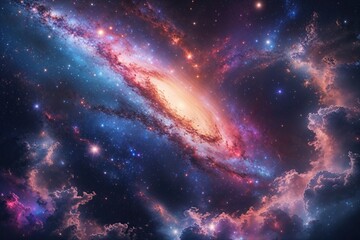 Wall Mural - luminous galaxy and celestial stardust in an otherworldly dreamscape