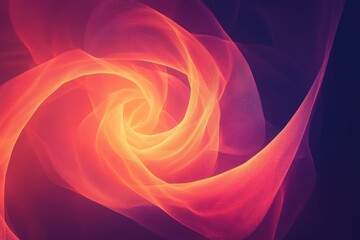 Leinwandbilder - Vibrant swirling patterns in shades of red and orange create a mesmerizing visual effect in the dark background