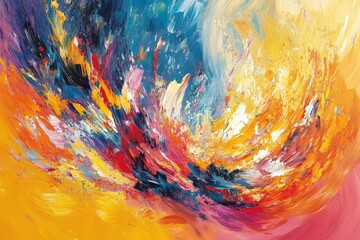 Aufkleber - Vibrant abstract artwork featuring swirling colors in a captivating dance of light and movement