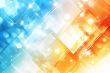 Aufkleber - Colorful abstract background blending light blue and orange squares with a shimmering effect for digital design