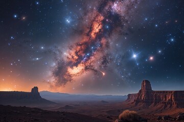 Wall Mural - cosmic realms and nebulous horizons in the universe and astronomy