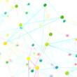 © vege - Abstract Network with Colorful Lines and Dots