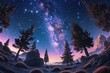 © Michael - Mesmerizing 360 Degree Enchanted Night Sky View with Twinkling Stars and Constellations in Equirectangular Projection