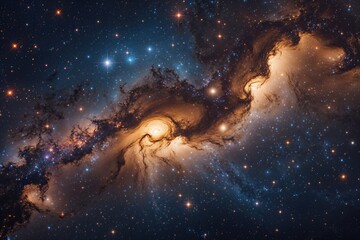 Wall Mural - mysterious starfield shedding light on the vast universe