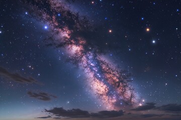 Wall Mural - expansive cosmic horizon stars and twinkling nebula in the celestial realm