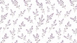 © Netaya - Various Lavender Species in Natural Purples on White Background: Seamless Tile Pattern for Serene Spaces - Flat Botanical Garden Design for Tranquil Interiors